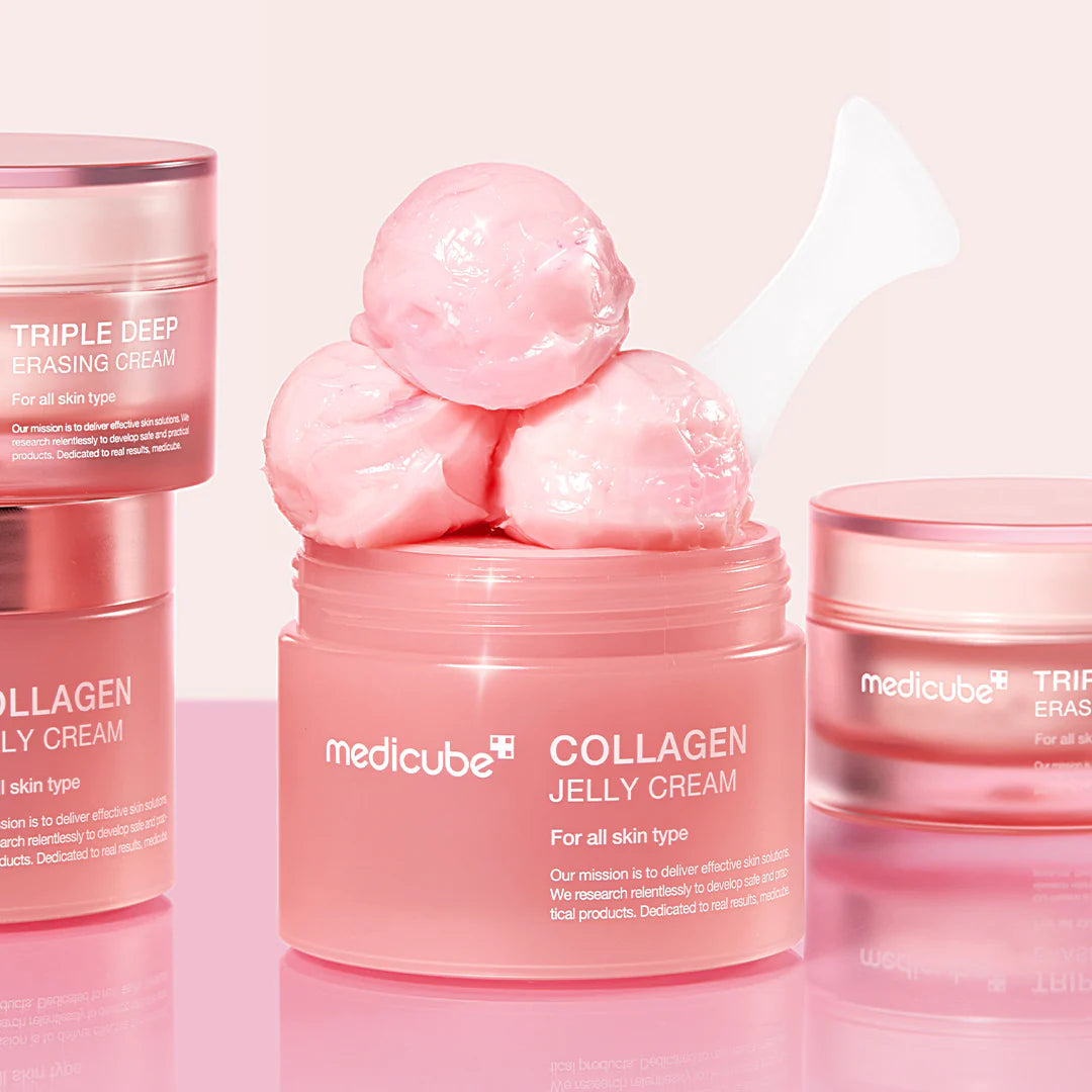 Crema tipo gelatina con colágeno encapsulado, ideal para mejorar firmeza, elasticidad e hidratación en pieles que comienzan a notar pérdida de tono.
