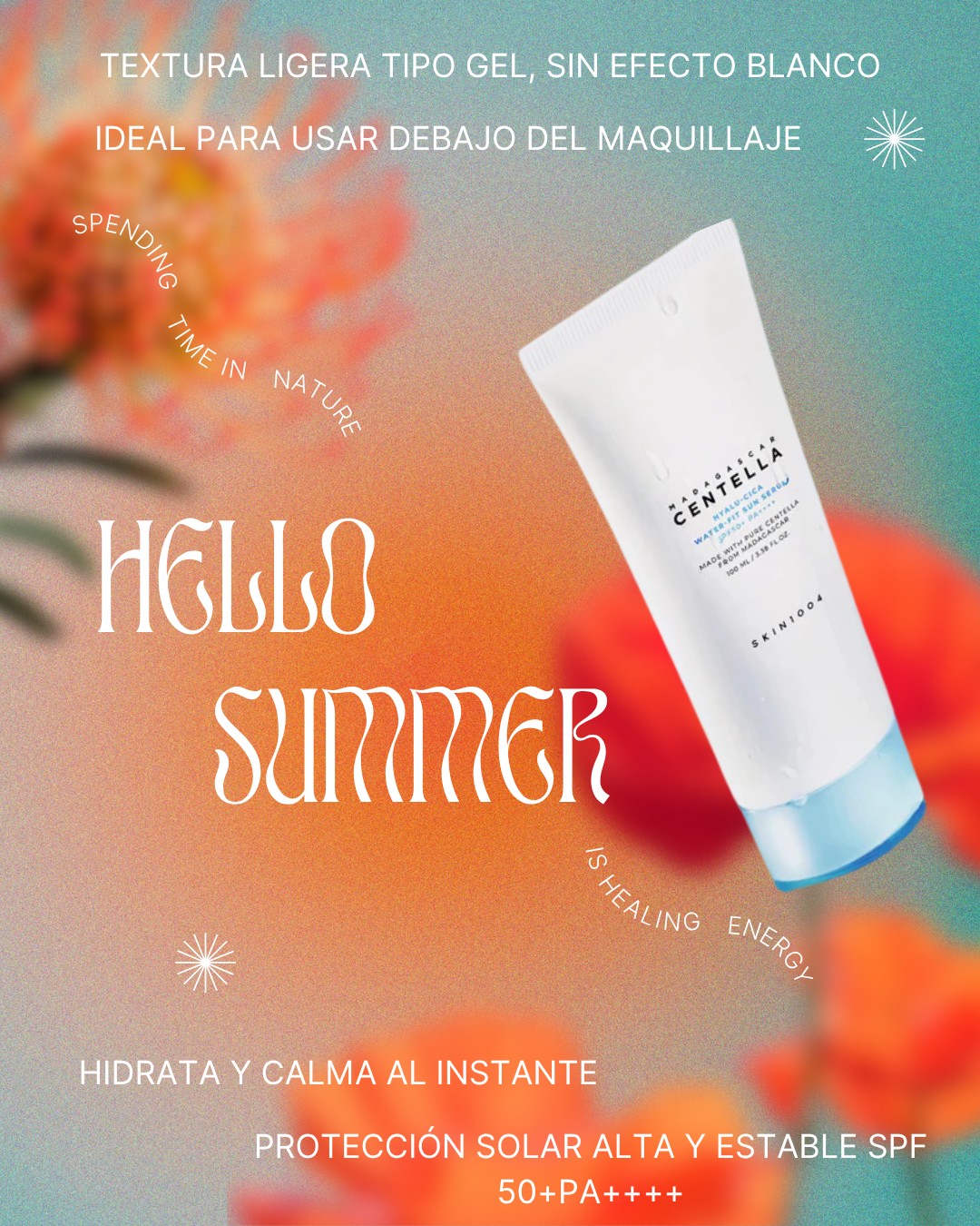 Protección solar invisible y calmante de Skin1004