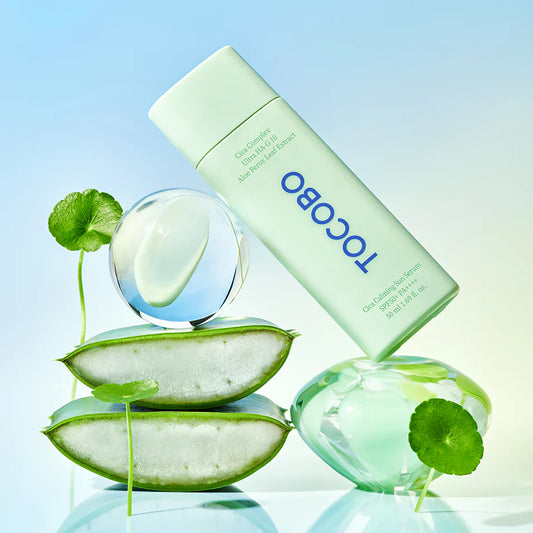 Protector solar coreano Tocobo Cica Calming Sun Serum con SPF50+